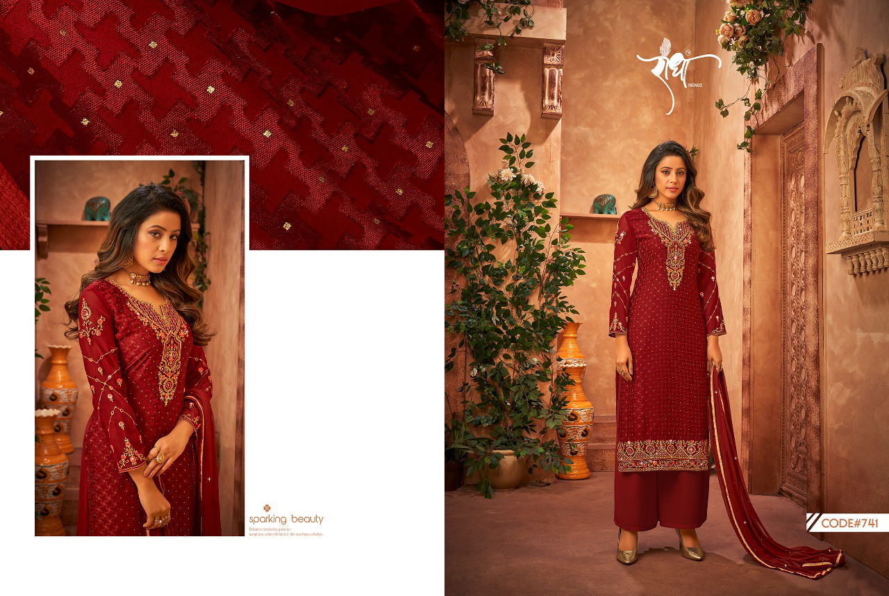 Classic Brasso By Radha 741-746 Wedding Salwar Suit Catalog